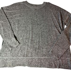 Lucky Brand Women's Gray Black Soft Side Slit Shirt Top Size L Winter Minimalist